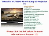 FOR SALE Mitsubishi WD-92840 92-Inch 1080p 3D Projection TV
