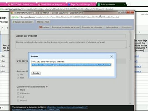 Exploitez les réponses d'un formulaire Google Docs