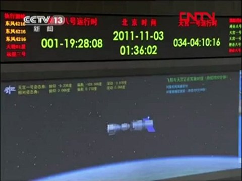 China Shenzhou-8 Successfully Docks to Tiangong-1 Spacelab