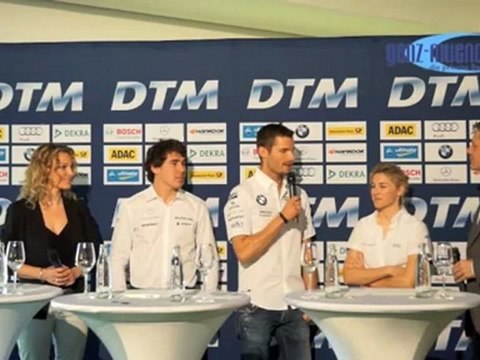 DTM 2012 Olympiastadion: Pressekonferenz Martin Tomczyk, Rahel Frey, Robert Wickens am 24.05.2012