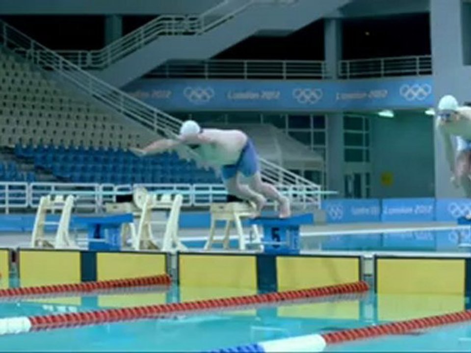 Campagne de pub J.O. avec Camille Muffat et Yannick Agnel