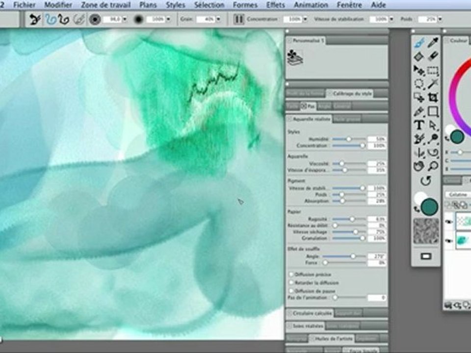 Corel Painter 12 : Les aquarelles