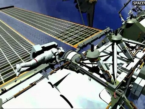 [STS-134] EVA 2 (Spacewalk) Details with CGI Graphics