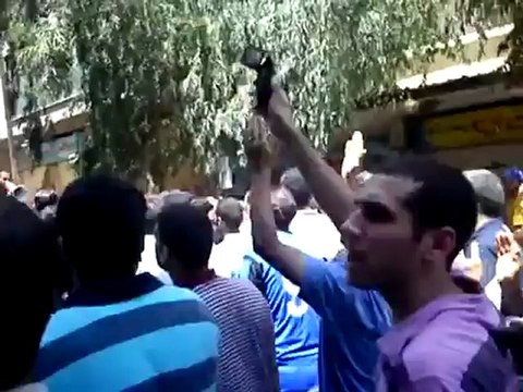 Syria فري برس ريف دمشق قدسيا مظاهرة حاشدة عقب صلاة الجمعة 29 6 2012 Damascus