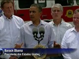 Obama visita área atingida por incêndio