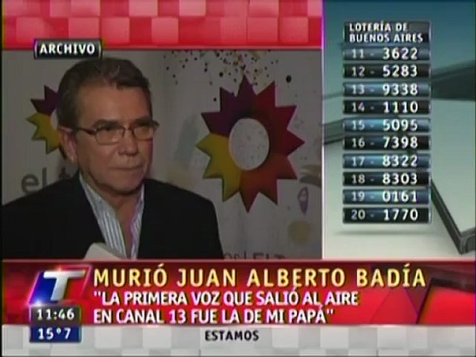 Homenaje a Juan Alberto Badia - canal TN