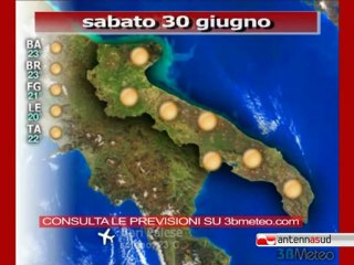 Previsioni del tempo, sabato 30 giugno