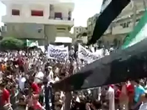 Syria فري برس ادلب سرمين مظاهرة رغم تحليق الطيران29 6 2012 Idlib