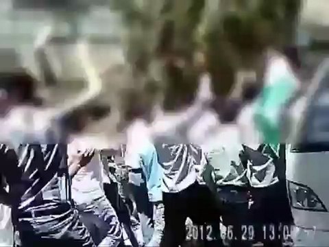 Syria فري برس حلب مظاهرة جامع نور الشهداء 29 6 2012 Aleppo