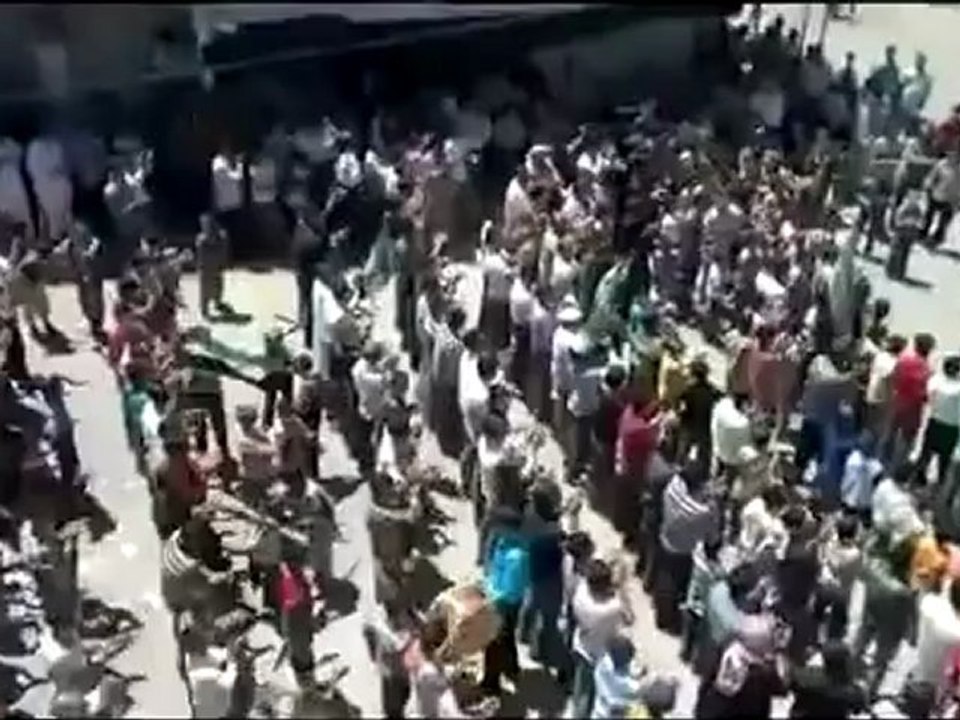 Syria فري برس حلب الباب  بزاعة  مظاهرة جمعة واثقون بنصر الله 29 6 2012 Aleppo
