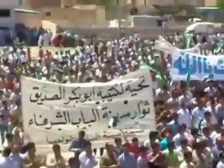 Syria فري برس حلب  الباب  ساحة الحرية ولي يعادينا يا ويل 29 6 2012 Aleppo