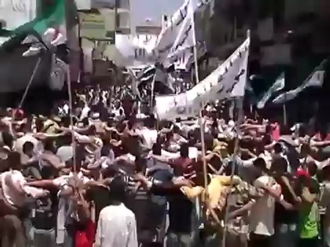 Syria فري برس ادلب أريحا مظاهرة في جمعة واثقون بنصر الله 29 6 2012 Idlib