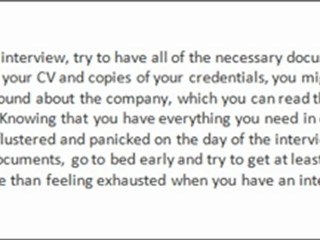 How to calm your nerves before a job interview from Personal Career Solutions