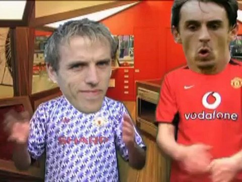 Gary Neville and Phil Neville talk about eating scousers
