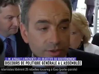 Copé sur le discours d'Ayrault : "Il manquait du courage."