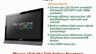 VIZIO E220VA 22 Inch Class Edge Lit Razor LED LCD HDTV