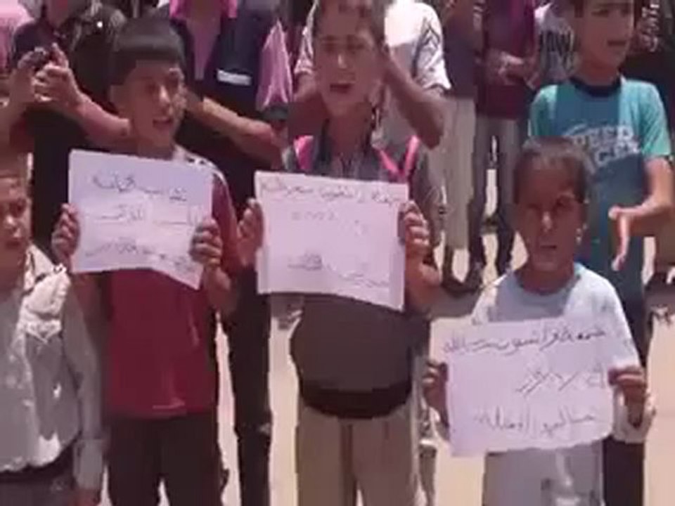 Syria فري برس حماة المحتلة قرية حيالين  مظاهرة 29 6 2012 Hama