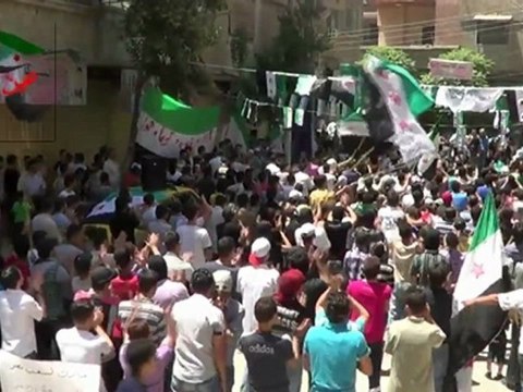 Syria فري برس عين ترما غوطة دمشق الشرقية جمعة واثقون بنصر الله 29 6 2012 ج2 Damascus