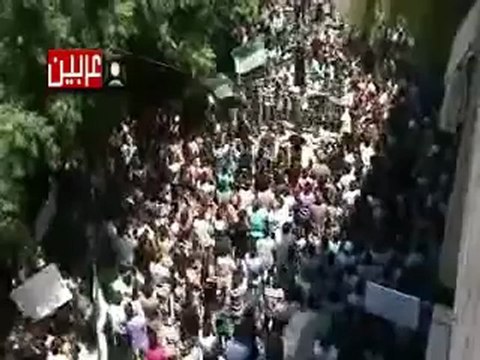 Syria فري برس عربين ريف دمشق مظاهرة حاشدة جداً نصرة لدوما ودعماً للجيش الحر جمعة واثقون بنصر من الله 2012 6 29 Damascus