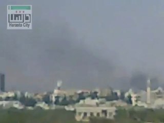 Download Video: Syria فري برس ريف دمشق حرستا تصاعد أعمدة الدخان من جهة دوما29 6 2012 Damascus