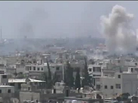 Syria فري برس ريف دمشق دوما هااااام قصف على المنازل بجميع الاسلحة 29 6 2012 Damascus