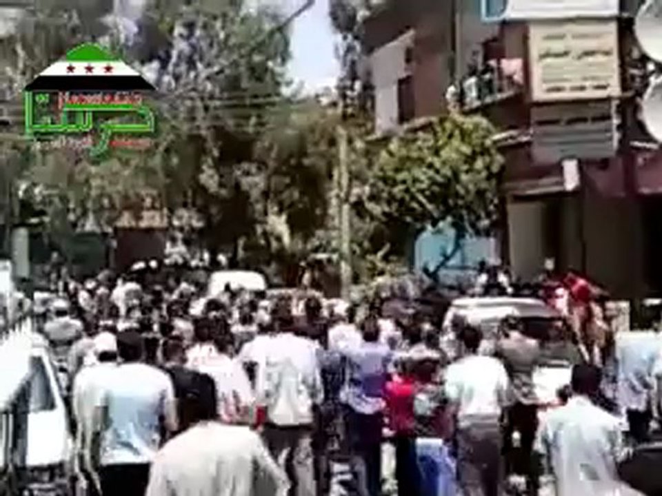 Syria فري برس   ريف دمشق حرستا  مظاهرة العجمي  جمعة واثقون بنصر الله 29 6 2012 Damascus