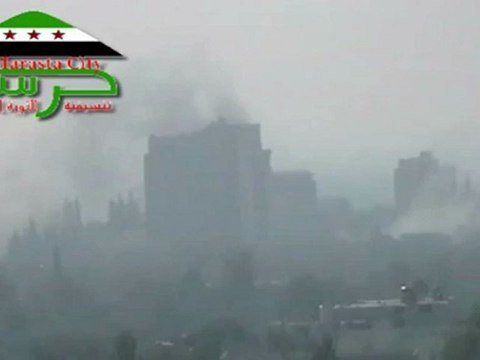 Syria فري برس ريف دمشق حرستا قصف على المزارع و المنازل 29 6 2012 Damascus