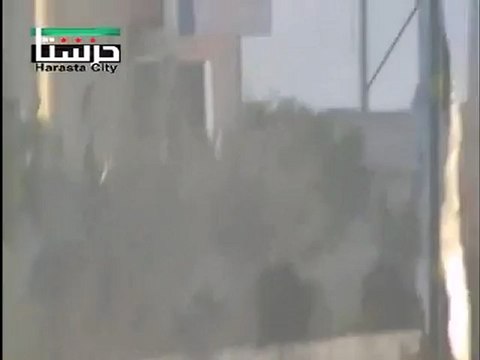 Syria فري برس ريف دمشق حرستا الأمن والشبيحة جمعة واثقون بنصر الله 29 6 2012 Damascus