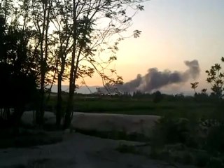 Syria فري برس يف دمشق  تصوير لمطار مرج السلطان بعد أنشقاق عناصره وقصفه بالطائرات جمعة واثقون بنصر الله  29 6 2012 Damascus