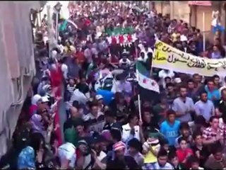 Syria فري برس  ريف دمشق يبرود  مظاهرة رائعة للثوار الأحرار 29 06 2012    ج 1 Damascus