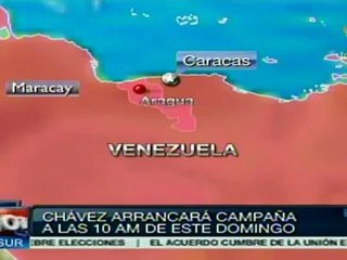 Chávez arranca campaña con una caravana en Aragua