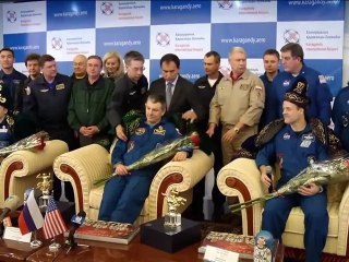 [ISS] Expedition 28 Crew Welcome Home Ceremony