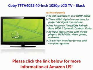 Coby TFTV4025 40-Inch 1080p LCD TV - Black PREVIEW | Coby TFTV4025 40-Inch 1080p LCD TV FOR SALE