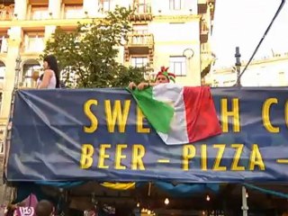 Más españoles que italianos en Kiev para ver la final...