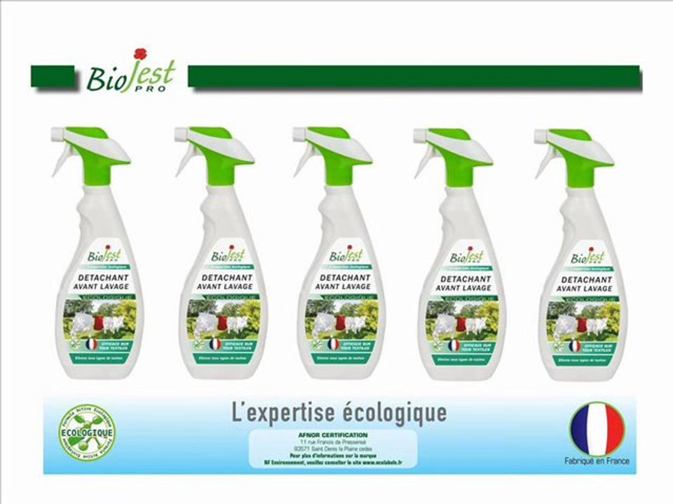 Détachant avant lavage écologique Biojest Pro