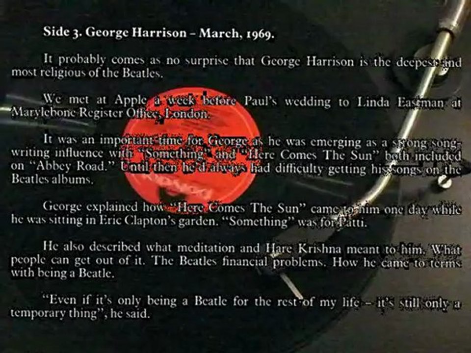 The Beatles Tapes side 3 - George