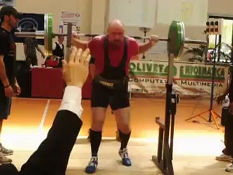 Tomás Cuddihy, Squat 205kg, Olivetta Citra WDFPF 2012 European Championships.
