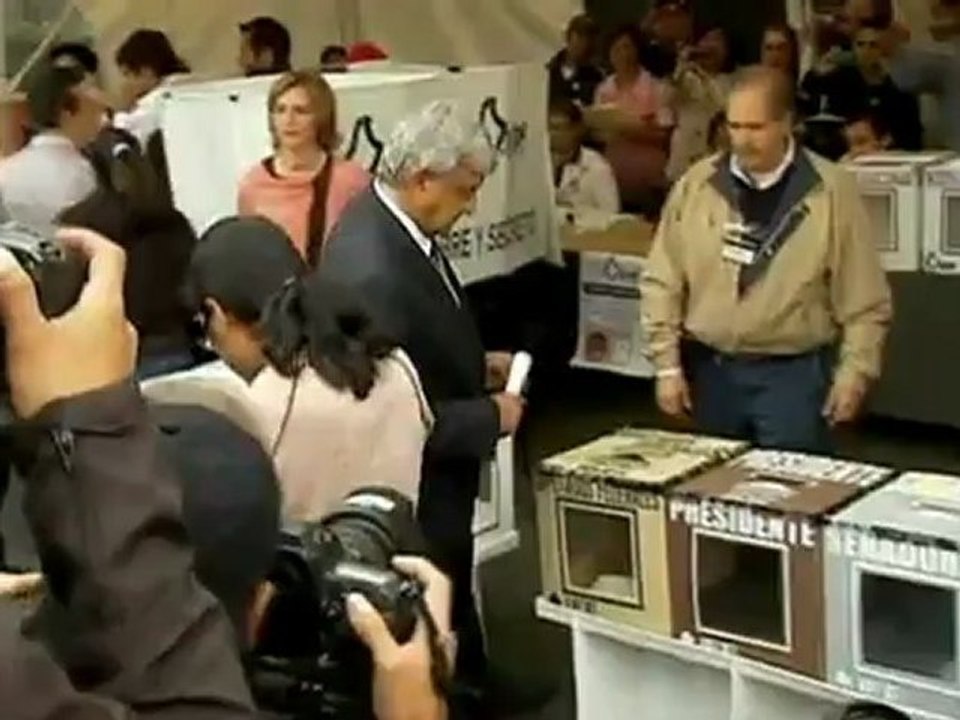 Obrador votes in Mexico