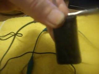 Powering a wall clock on the mini water battery.