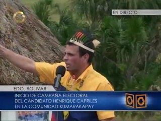 Download Video: Capriles inició la campaña electoral en Santa Elena de Uairén