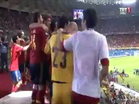 şampiyon Ispanya - Kupa Töreni