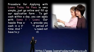Loans Today No Fees- Payday Loans- Same Day Loans