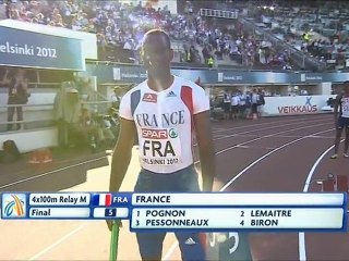 Finale du 4x100m masculin, ChE 2012