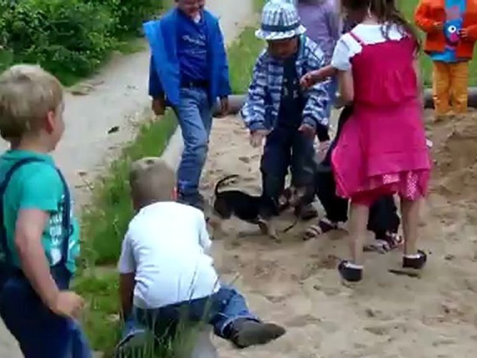 Carlos with preschoolers