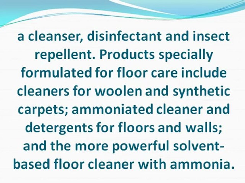 General Information on Cleaning Agents for Industrial Applications
