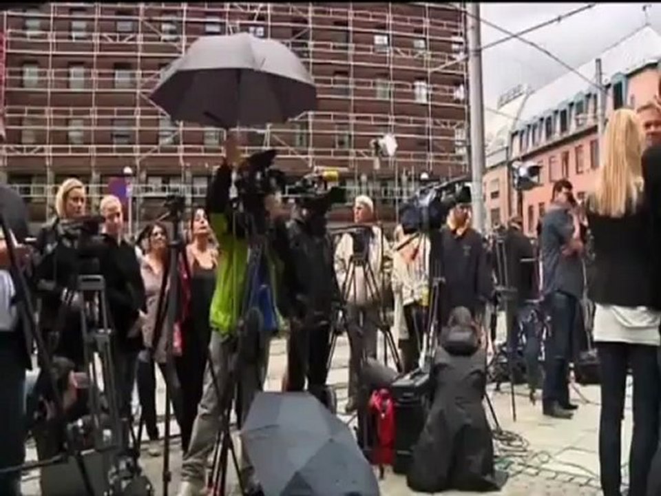 Llegada de Anders Behring Breivik al juzgado