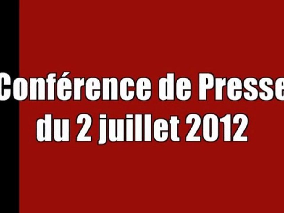 conference de presse 6-07-2012
