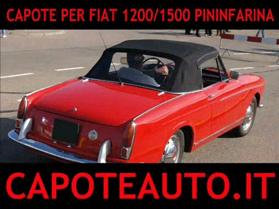 Capote cappotta per Fiat 1200 1500 spider cabrio epoca