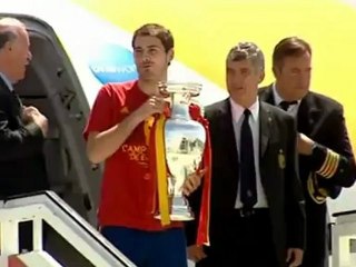 Spanish team arrives in Madrid