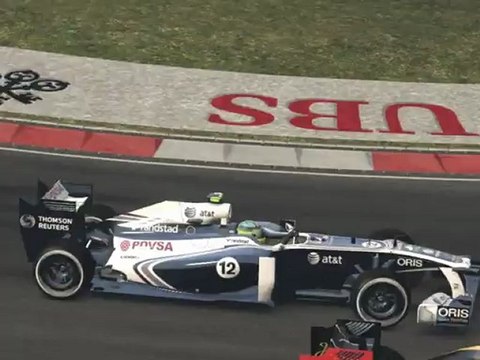 F1 2011 - GP de Chine - Kier (moi) vs Barrichello (2) et Petrov